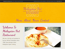 Tablet Screenshot of malaysianhutrestaurant.com